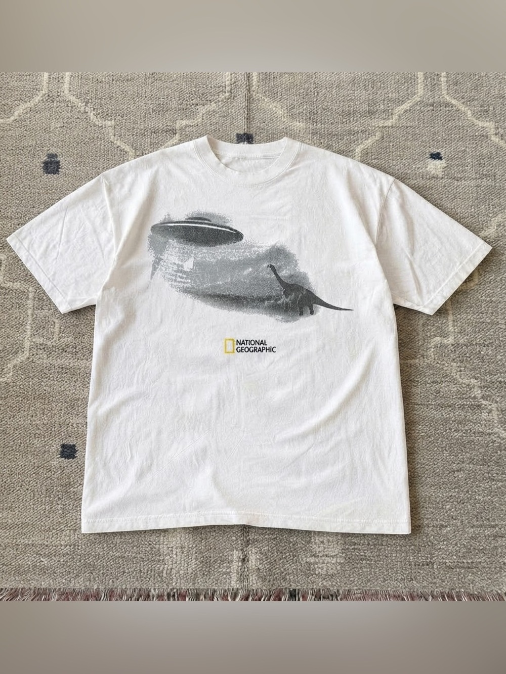 Gildan Reprint White Graphic Short Sleeve Shirt